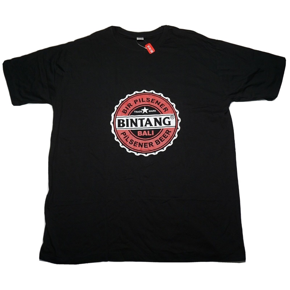 BINTANG BALI Pilsener Beer Bottle Cap Men Asain 3XL (US XL) Black T-Shirt NEW
